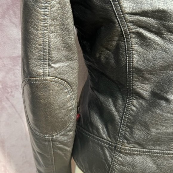 Levis Faux Leather Small Zip Up Jacket - Picture 6 of 9